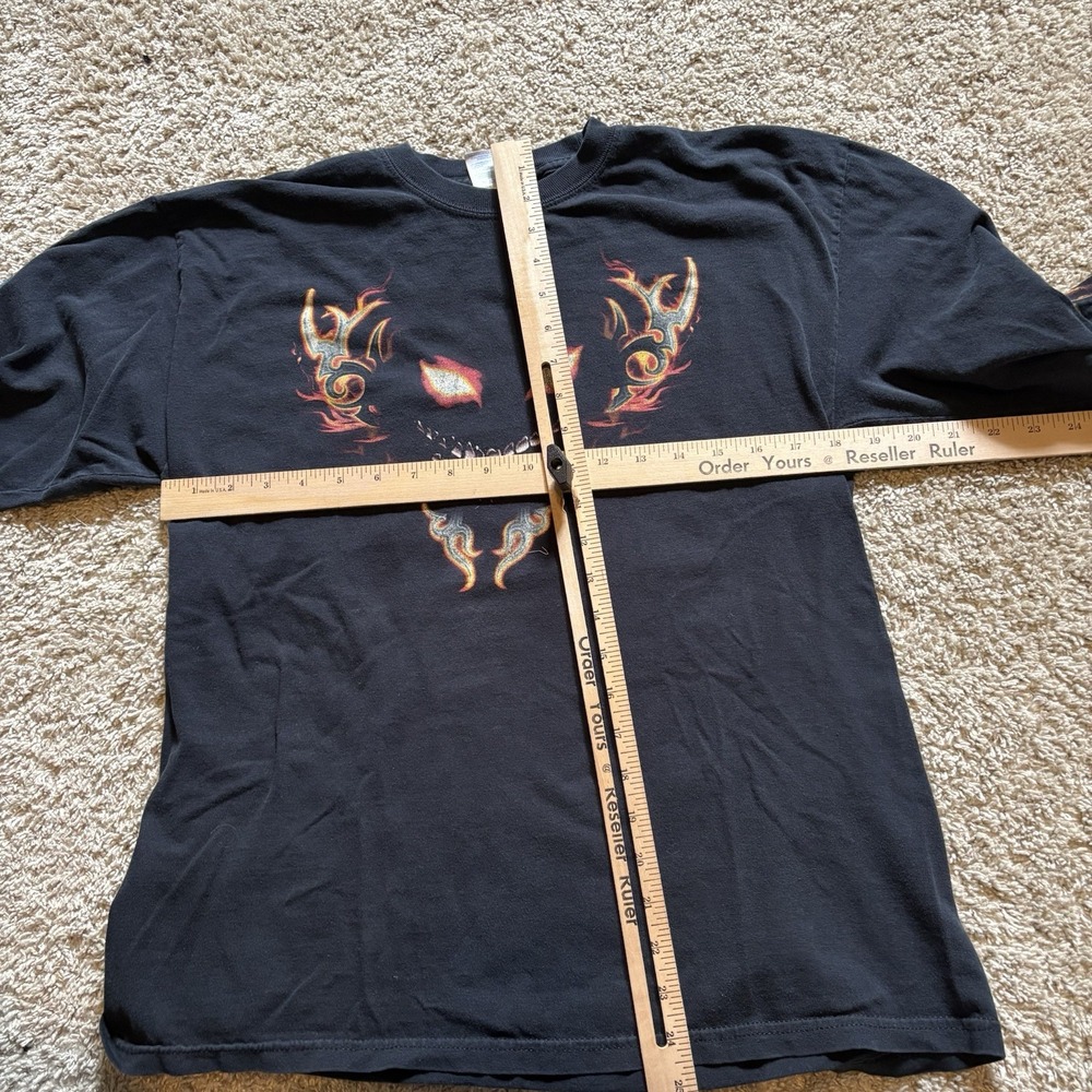 Vintage Y2K Disturbed Band Shirt Long Sleeve Spellout Mens Medium Faded - Picture 4 of 4